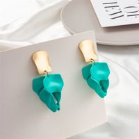 1 Pair Fashion Leaf Plating Alloy Drop Earrings sku image 6