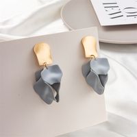 1 Pair Fashion Petal Plating Alloy Drop Earrings sku image 15