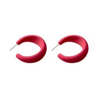 1 Pair Basic C Shape Stoving Varnish Arylic Earrings main image 5