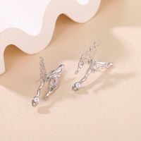 1 Pair Fashion Butterfly Alloy Inlay Pearl Women's Ear Studs main image 5