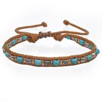 Fashion Winding Multi-layer Strap Handmade Turquoise Beaded Jewelry Bracelets  Wholesale sku image 1