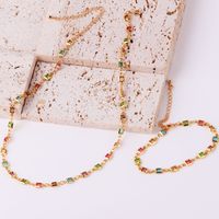 1 Piece Fashion Square Copper Plating Inlay Zircon Women's Bracelets Necklace main image 5