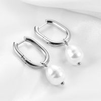 1 Pair Fashion Solid Color Plating Stainless Steel Gold Plated Hoop Earrings main image 5