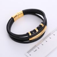 1 Piece Retro Stainless Steel Plating 18k Gold Plated Men's Bracelets main image 2