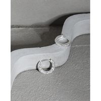 Ins-stil Kreis Sterling Silber Überzug Ohrringe 1 Paar main image 4