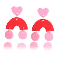 1 Par Dulce Forma De Corazón Arcilla Suave Enchapado Mujeres Pendientes De Gota sku image 10