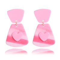 1 Pair Sweet Heart Shape Soft Clay Plating Women's Drop Earrings sku image 14
