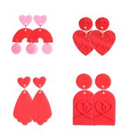 1 Pair Sweet Heart Shape Soft Clay Plating Women's Drop Earrings main image 3