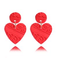 1 Pair Sweet Heart Shape Soft Clay Plating Women's Drop Earrings sku image 12