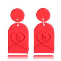 1 Pair Sweet Heart Shape Soft Clay Plating Women's Drop Earrings sku image 9