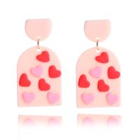 1 Pair Sweet Heart Shape Soft Clay Plating Women's Drop Earrings sku image 17