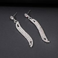 Mode Couleur Unie Strass Diamant Des Boucles D'oreilles Collier main image 3