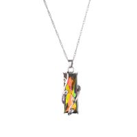 Fashion Square Leaves Alloy Inlay Crystal Women's Pendant Necklace main image 2