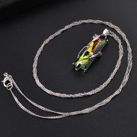 Fashion Square Leaves Alloy Inlay Crystal Women's Pendant Necklace main image 3