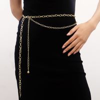 1 Piece Ins Style Letter Solid Color Metal Plating Women's Waist Chain main image 7