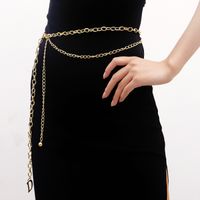 1 Piece Ins Style Letter Solid Color Metal Plating Women's Waist Chain main image 6