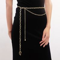 1 Piece Ins Style Letter Solid Color Metal Plating Women's Waist Chain main image 8