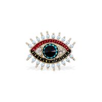 Retro Devil's Eye Alloy Pearl Inlay Artificial Gemstones Unisex Brooches main image 4