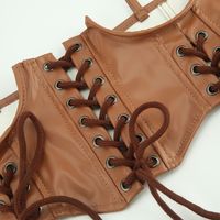 Fashion Solid Color Pu Leather Women's Corset Belts 1 Piece main image 4