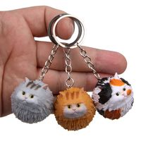 1 Piece Cute Cat Pvc Plastic Resin Unisex Bag Pendant Keychain main image 4
