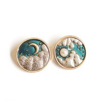 Retro Sun Moon Alloy Enamel Artificial Pearls Unisex Brooches main image 6