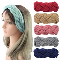 Fashion Solid Color Yarn Knitting Hair Band 1 Piece sku image 2