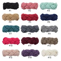 Fashion Solid Color Yarn Knitting Hair Band 1 Piece sku image 1