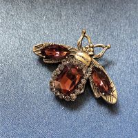 Baroque Style Bee Alloy Copper Inlay Crystal Glass Women's Brooches main image 4