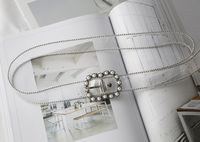 Simple Style Heart Shape Alloy Inlay Artificial Diamond Women's Leather Belts 1 Piece sku image 8