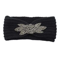 Fashion Flower Yarn Inlay Artificial Diamond Hair Band 1 Piece sku image 1