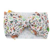 Fashion Sunflower Plaid Heart Shape Cloth Bowknot Hair Band 1 Piece sku image 26