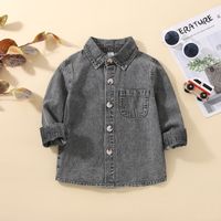 Fashion Solid Color Patchwork Cotton Boys Outerwear main image 6