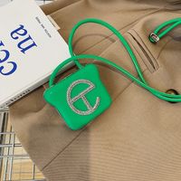 Women's Mini Pu Leather Solid Color Fashion Square Lock Clasp Crossbody Bag sku image 7