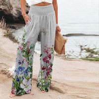 Women's Daily Fashion Plant Butterfly Full Length Printing Casual Pants main image 5
