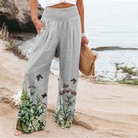 Women's Daily Fashion Plant Butterfly Full Length Printing Casual Pants main image 4