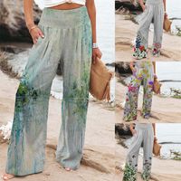 Women's Daily Fashion Plant Butterfly Full Length Printing Casual Pants main image 1