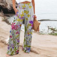 Women's Daily Fashion Plant Butterfly Full Length Printing Casual Pants main image 2