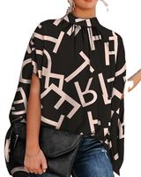 Women's Blouse Long Sleeve Blouses Printing Vintage Style Letter Butterfly main image 2