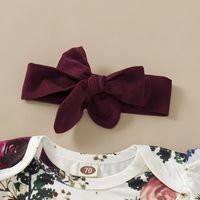 Fashion Flower Bow Knot Button Girls Clothing Sets main image 5