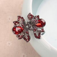 Women's Retro Flower Alloy Plating Inlay Rhinestones Hair Claws sku image 5