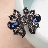 Women's Retro Flower Alloy Plating Inlay Rhinestones Hair Claws sku image 3