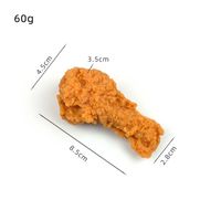 1 Piece Funny French Fries Chicken Plastic Children Unisex Bag Pendant Keychain main image 4