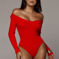 Women's Bodysuits Patchwork Simple Style Solid Color main image 3