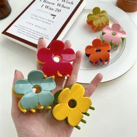 Cute Flower Acetic Acid Sheets Patchwork Hair Claws main image 3