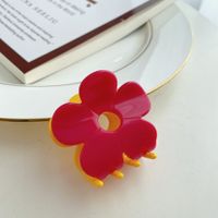 Cute Flower Acetic Acid Sheets Patchwork Hair Claws sku image 1