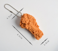 1 Piece Funny French Fries Chicken Plastic Children Unisex Bag Pendant Keychain sku image 17