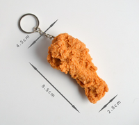 1 Piece Funny French Fries Chicken Plastic Children Unisex Bag Pendant Keychain sku image 16