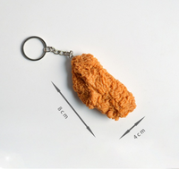 1 Piece Funny French Fries Chicken Plastic Children Unisex Bag Pendant Keychain sku image 18