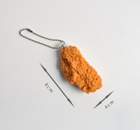 1 Piece Funny French Fries Chicken Plastic Children Unisex Bag Pendant Keychain sku image 19