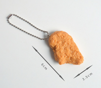 1 Piece Funny French Fries Chicken Plastic Children Unisex Bag Pendant Keychain sku image 12
